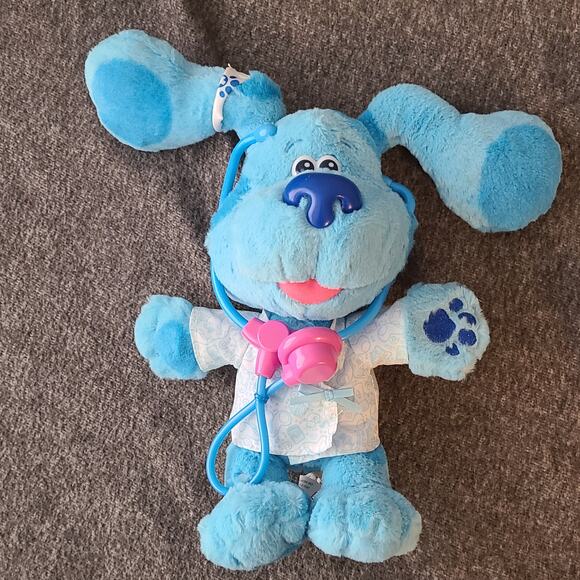 Blues Clues Tv Check-Up Talking Dog Sounds Lights Interactive Plush Doctor Toy - Picture 1 of 3